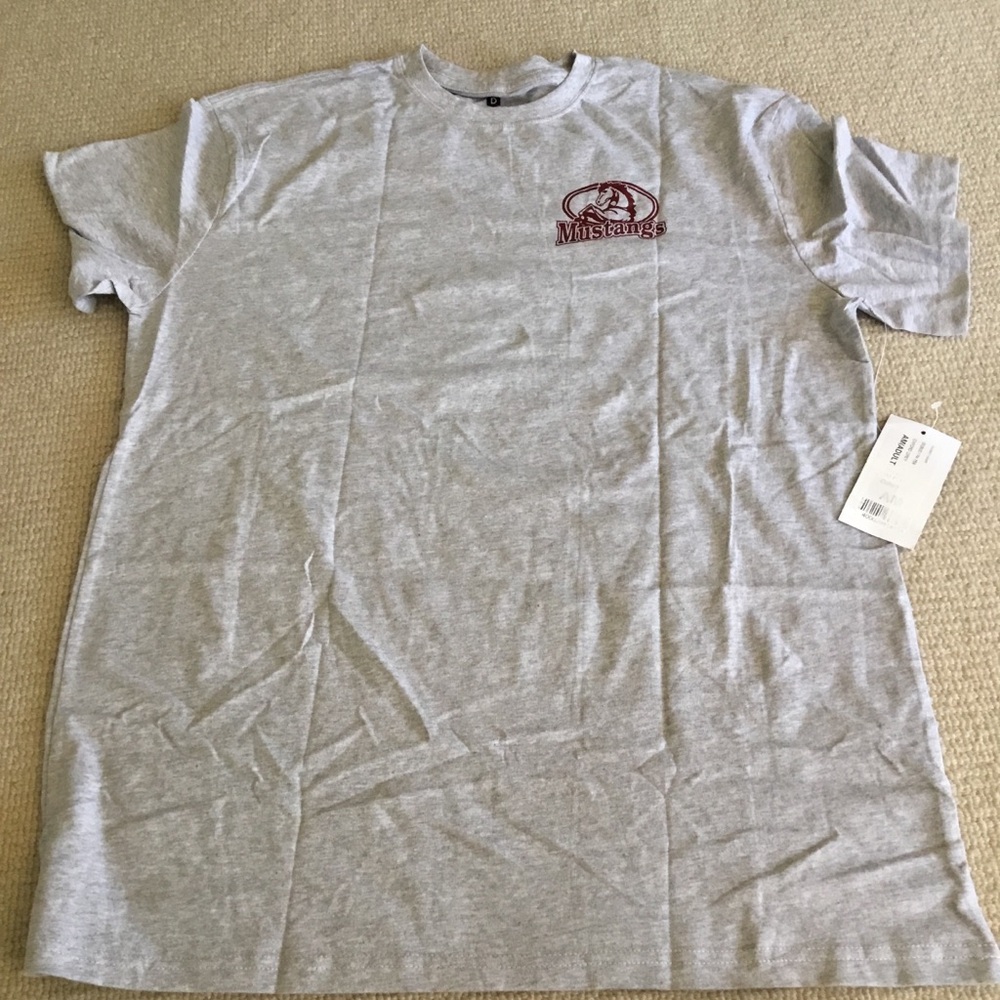 Mustangs Logo Gray Short Sleeve Tee